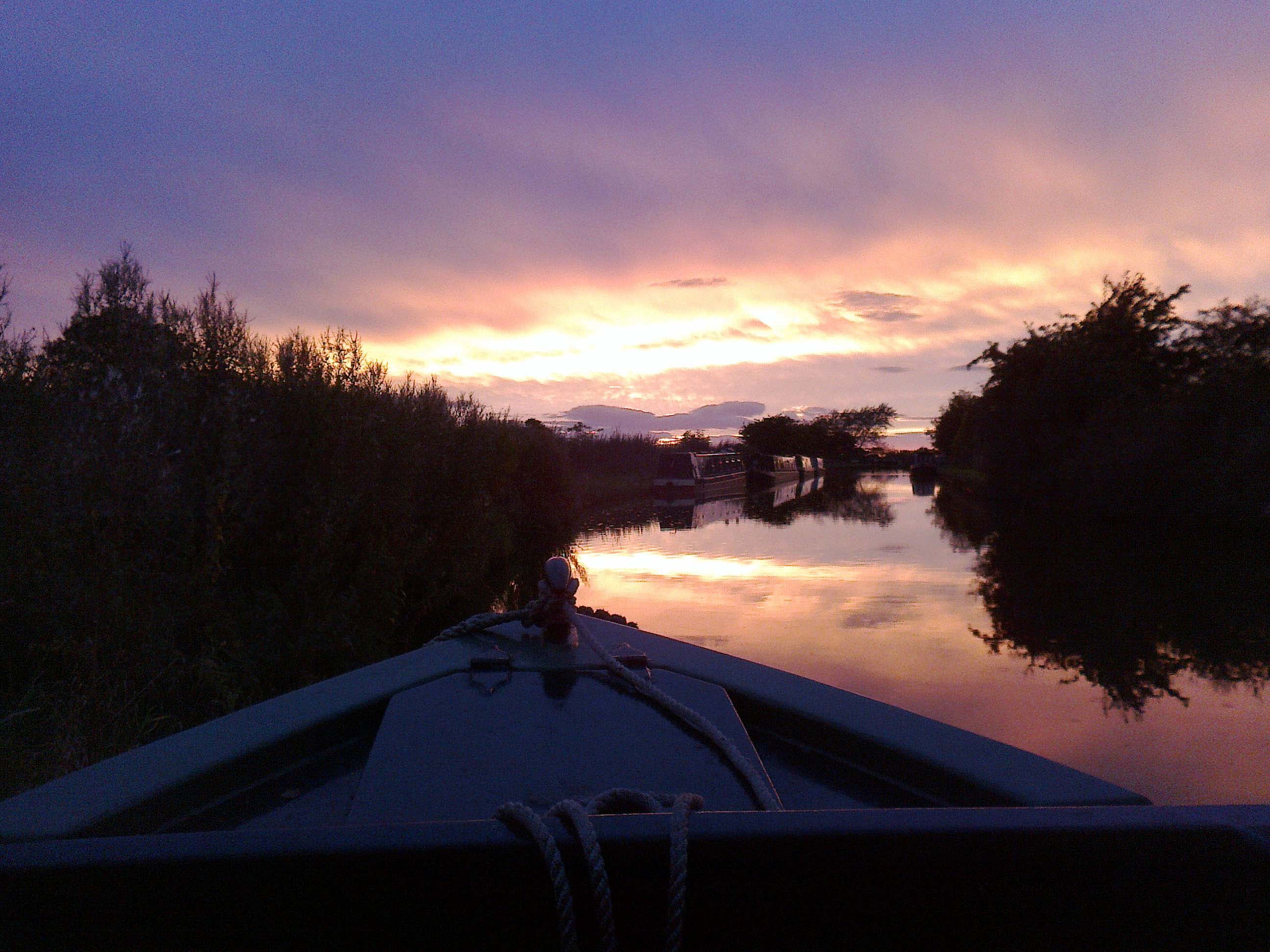 A beautiful sunset on Heartbreak Hill, Trent & Mersey